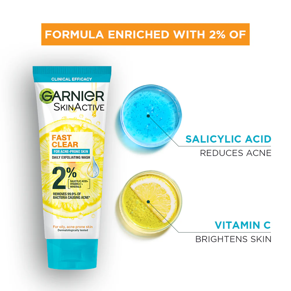Garnier - Bright Anti Acne Face Wash - 100ml
