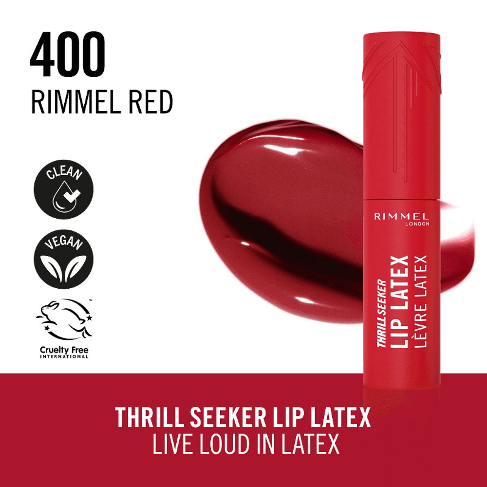 Rimmel London - Thrill Seeker Lip Latex 400 - Rimmel Red