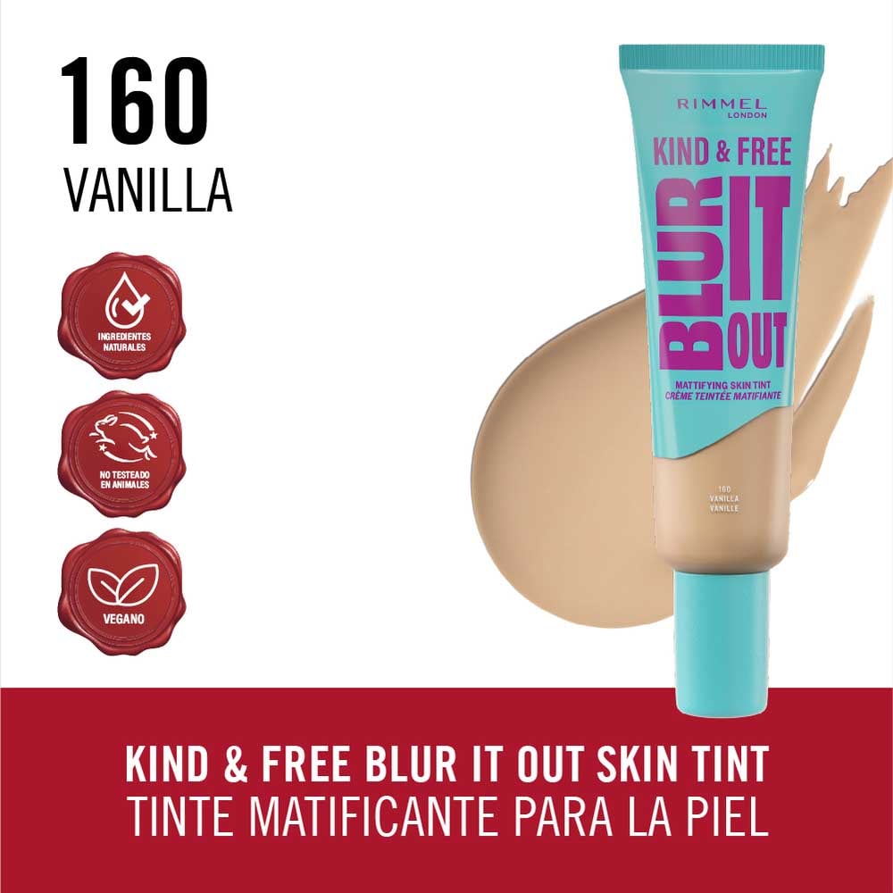 Rimmel London - Kind & Free Blur It Out Mattifyin  Mat Vanilla