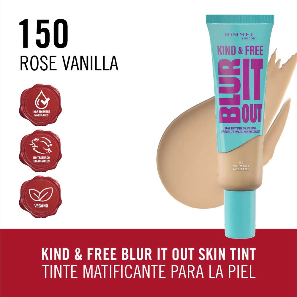 Rimmel London -  Kind & Free BLUR IT OUT Mattifying Skin Tint - 150 Rose Vanilla