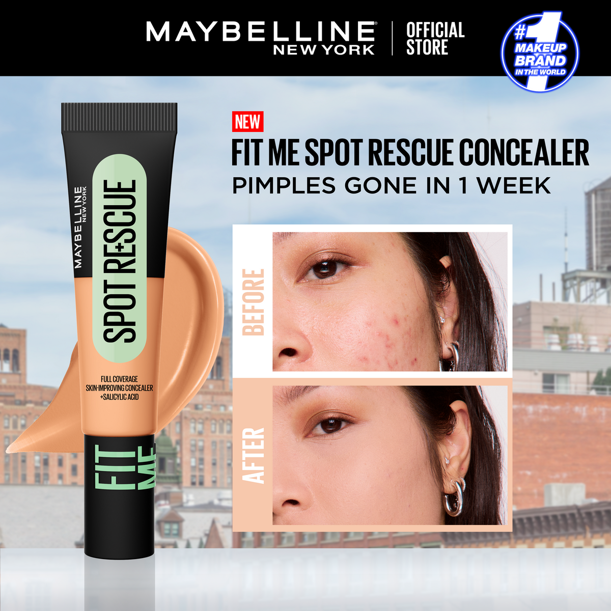 Maybelline - Fit Me Spot Rescue Concealer with 1.5% Salicylic Acid & Vitamin C