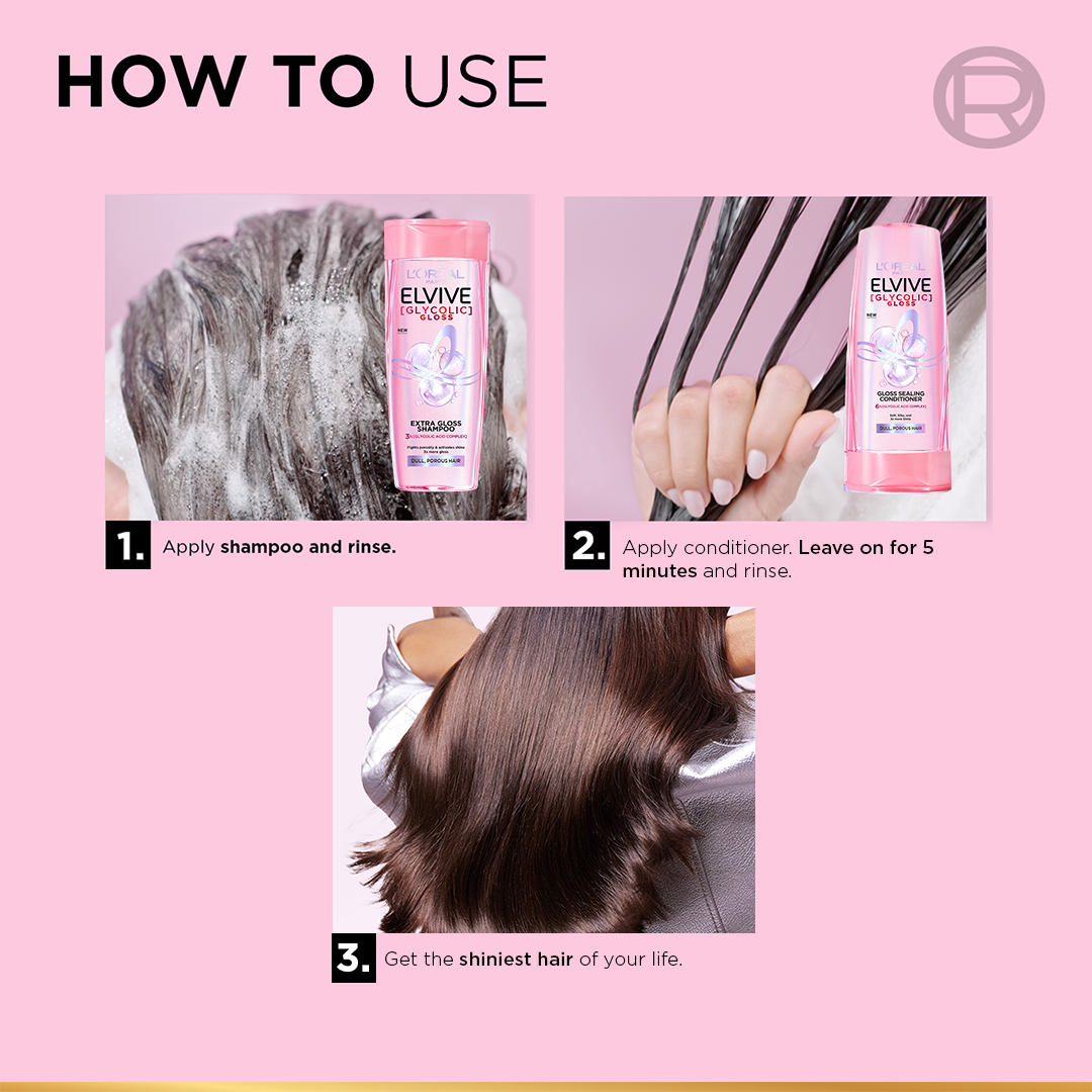 L'Oreal Paris - Elvive Shampoo Glycolic Gloss 360ml