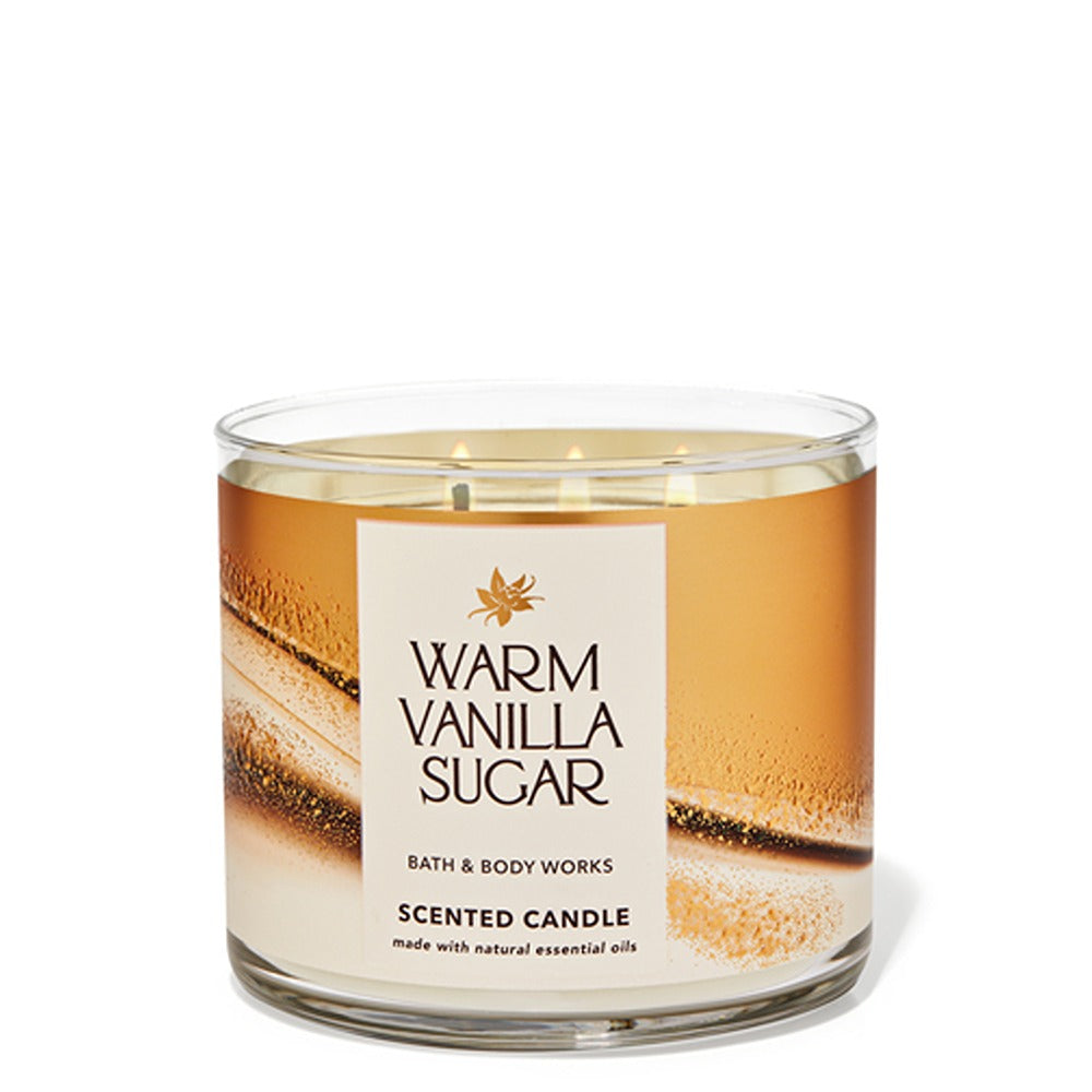 Bath & Body Works - 3 Wick Candles Cylinder - Warm Vanilla Sugar
