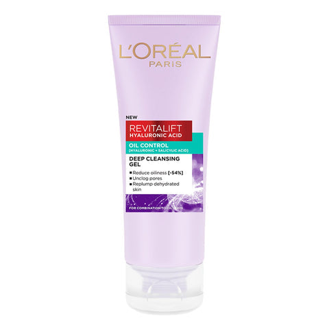 L'Oreal Paris - Revitalift Hyaluronic Acid Oil Control Gel Facewash 100Ml