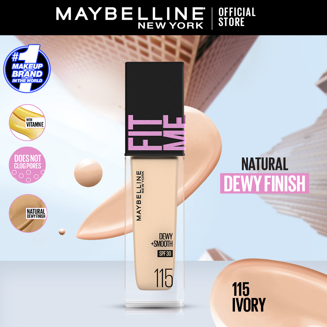 Maybelline - Fit Me Dewy + Smooth Liquid Foundation SPF 30 - 115 Ivory 30ml