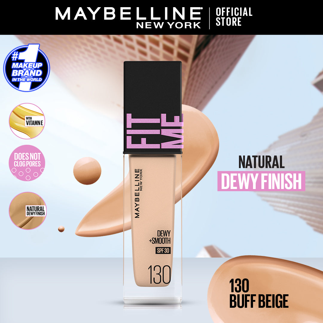 Maybelline - Fit Me Dewy + Smooth Liquid Foundation SPF 30 - 130 Buff Beige 30ml