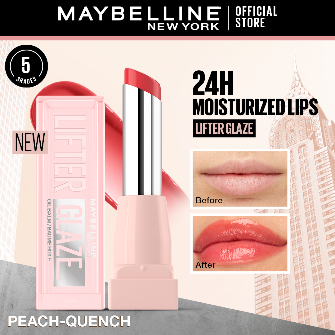 Maybelline - Lifter Glaze Tinted Lip Oil Balm - 005 Peach Quench