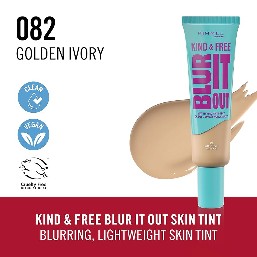 Rimmel London -  Kind & Free BLUR IT OUT Mattifying Skin Tint - 082 Golden Ivory