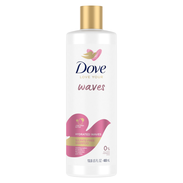 Dove - Love Your Waves Hydrated Waves Sulfate-Free Shampoo - 13.5 Fl Oz (400ml)