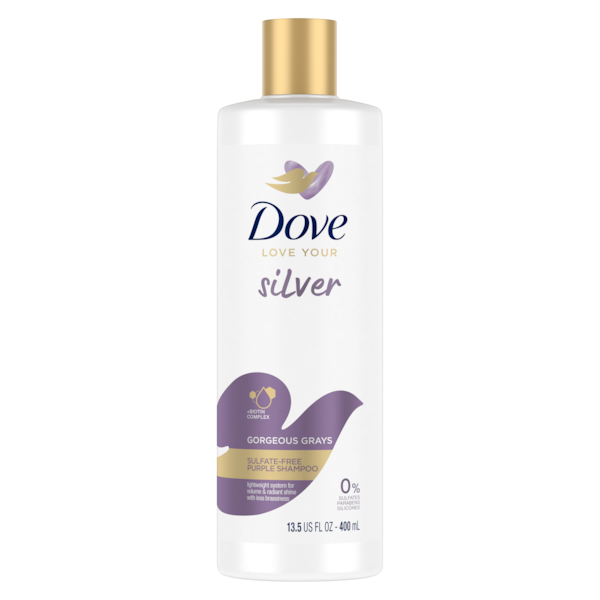 Dove - Love Your Silver Gorgeous Greys Sulfate-Free Shampoo - 13.5 Fl Oz (400ml)
