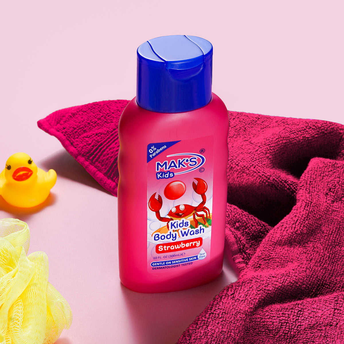 Mak's - Kids Strawberry Body Wash for Sensitive Skin - 300ml