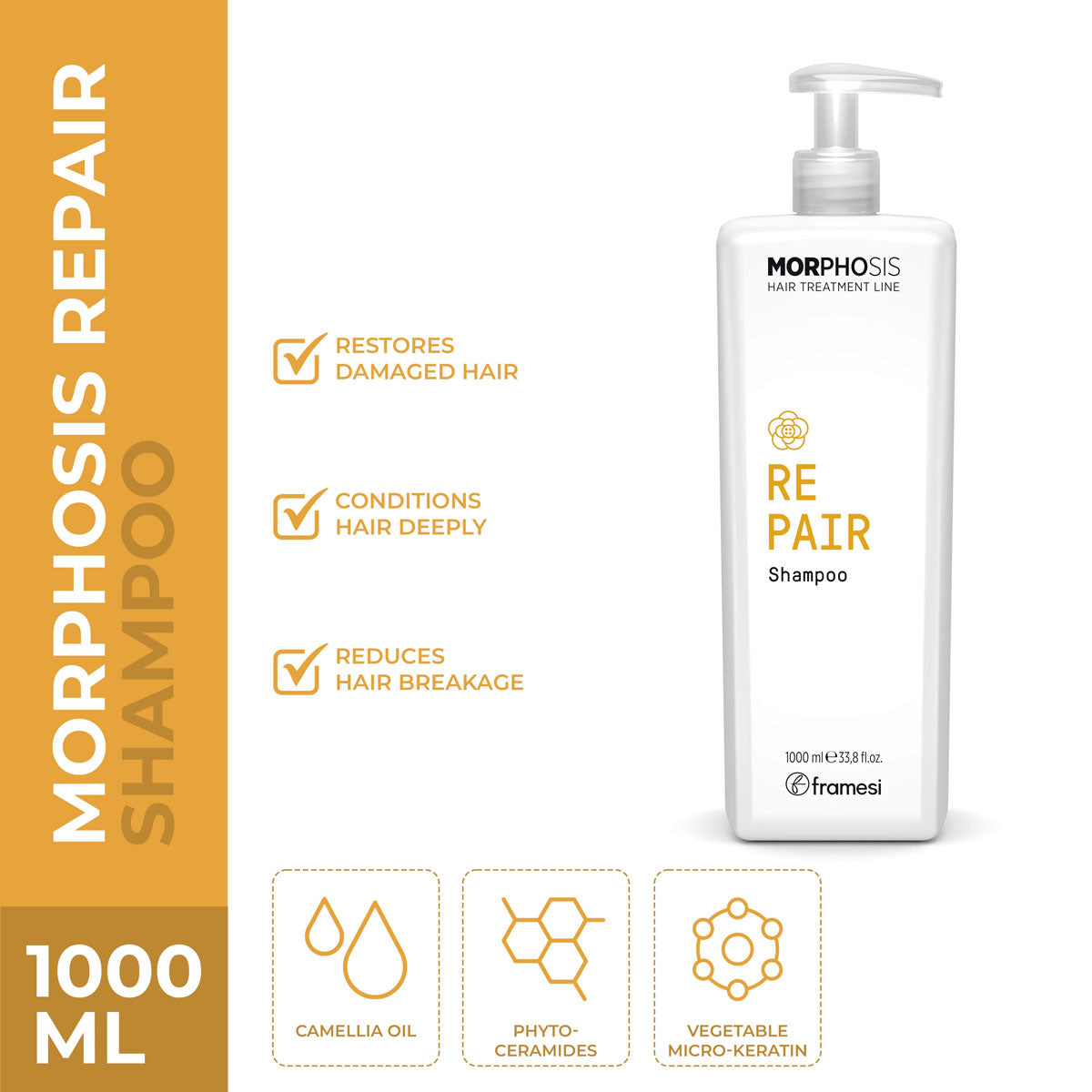 Framesi - Morphosis Repair Shampoo - 1000ml