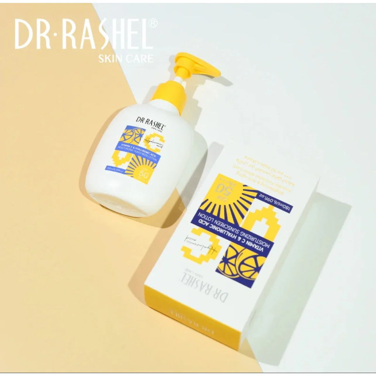 Dr Rashel - Vitamin C & Hyaluronic Acid Moisturizinng Sunscreen Lotion SPF50 180ml