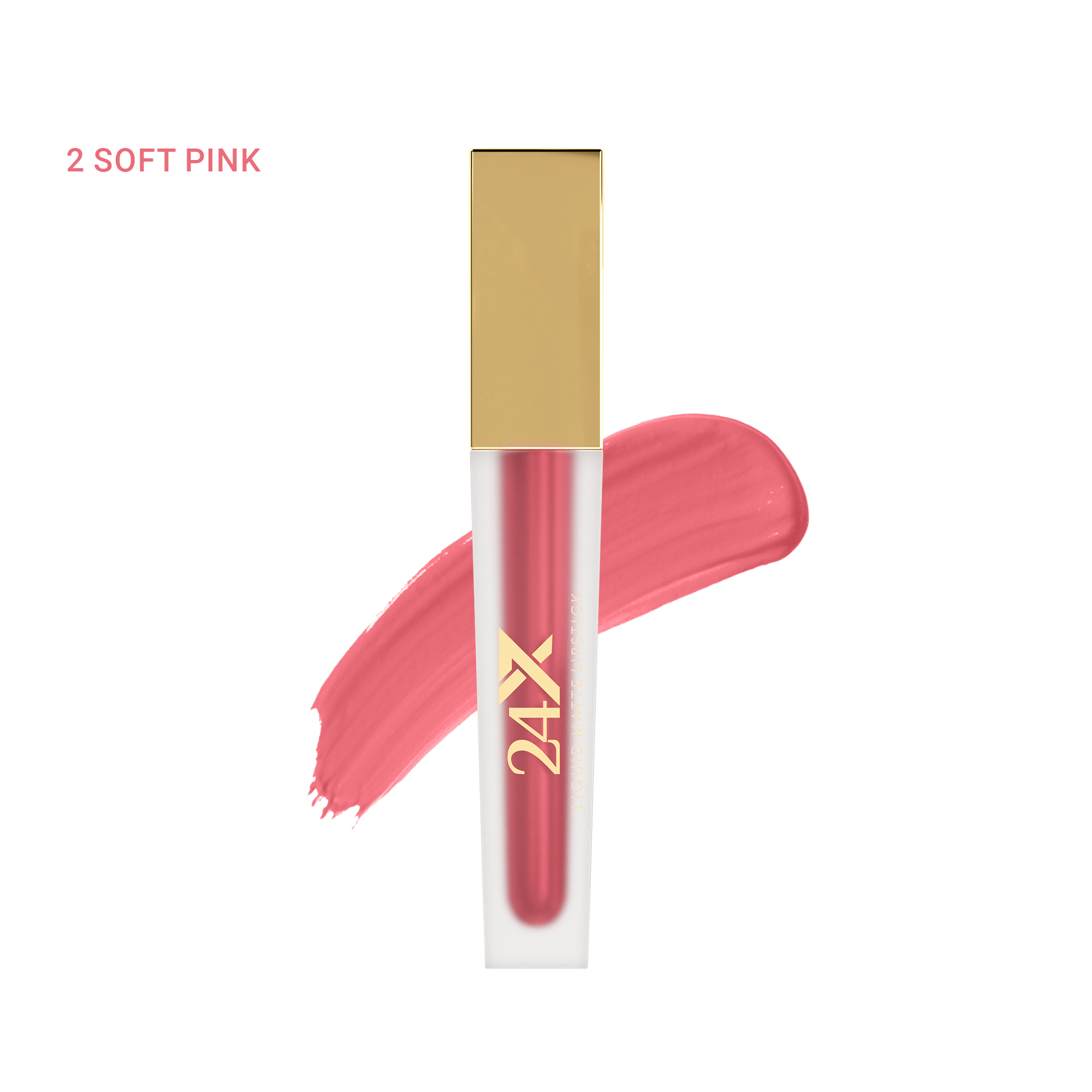 BBA By Suleman - 24x7 Liquid Matte Lipstick - 2 Soft Pink