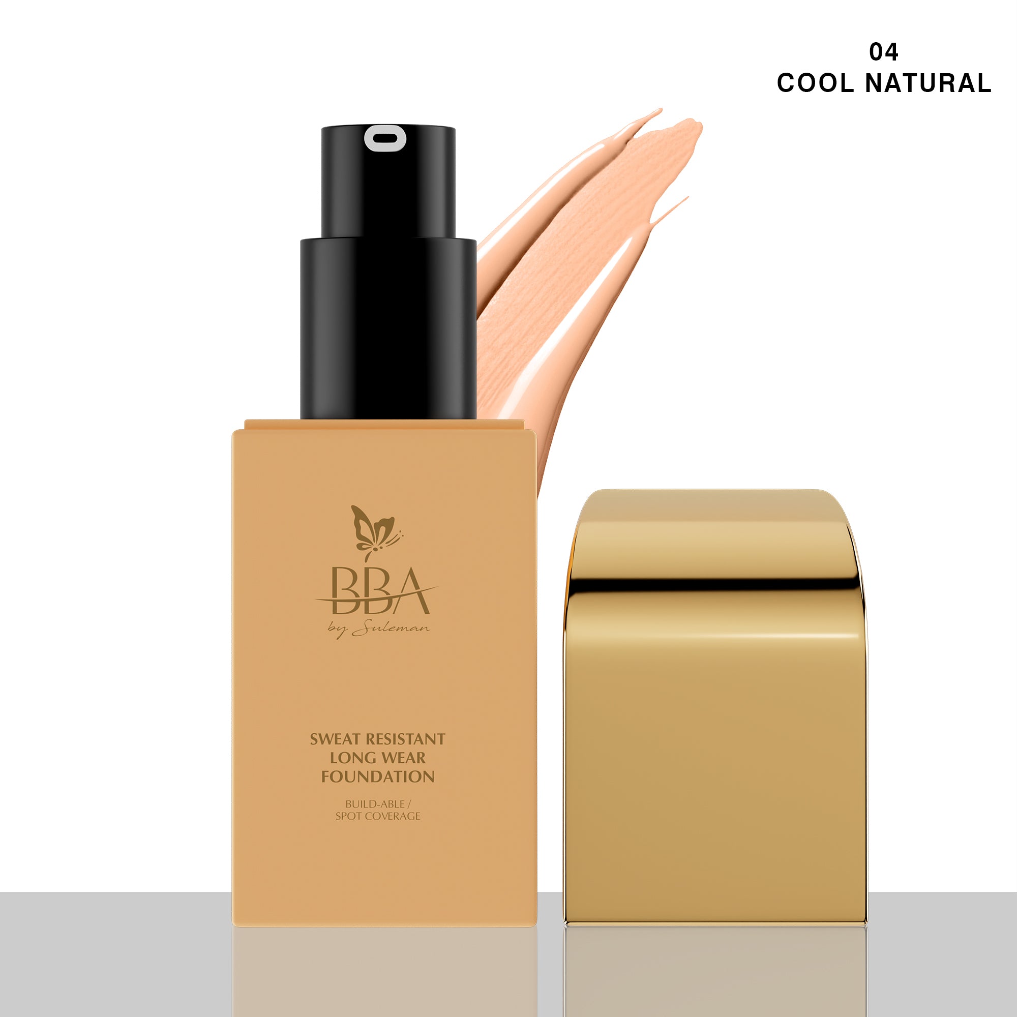 BBA By Suleman - Sweat Resistant Foundation - 04 Cool Natural
