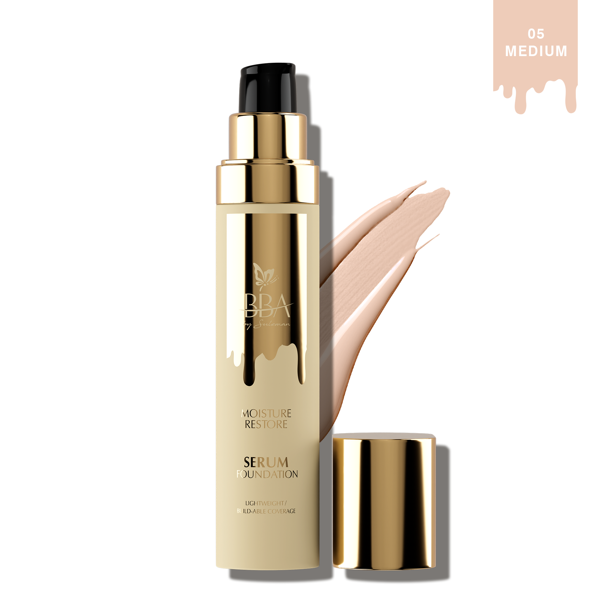 BBA By Suleman - Moisture Restore Serum Foundation - 05 Medium