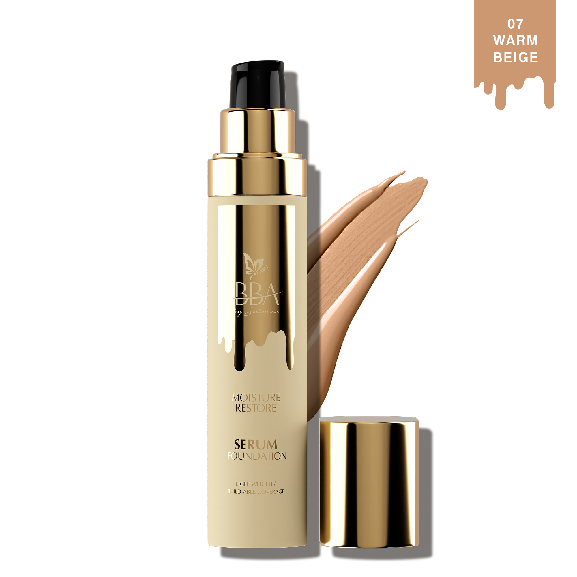 BBA By Suleman - Moisture Restore Serum Foundation - 07 Warm Beige