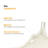 Oneskin - Peel Perfect AHA 15% + BHA 2%, Turmeric Extract - 30ml