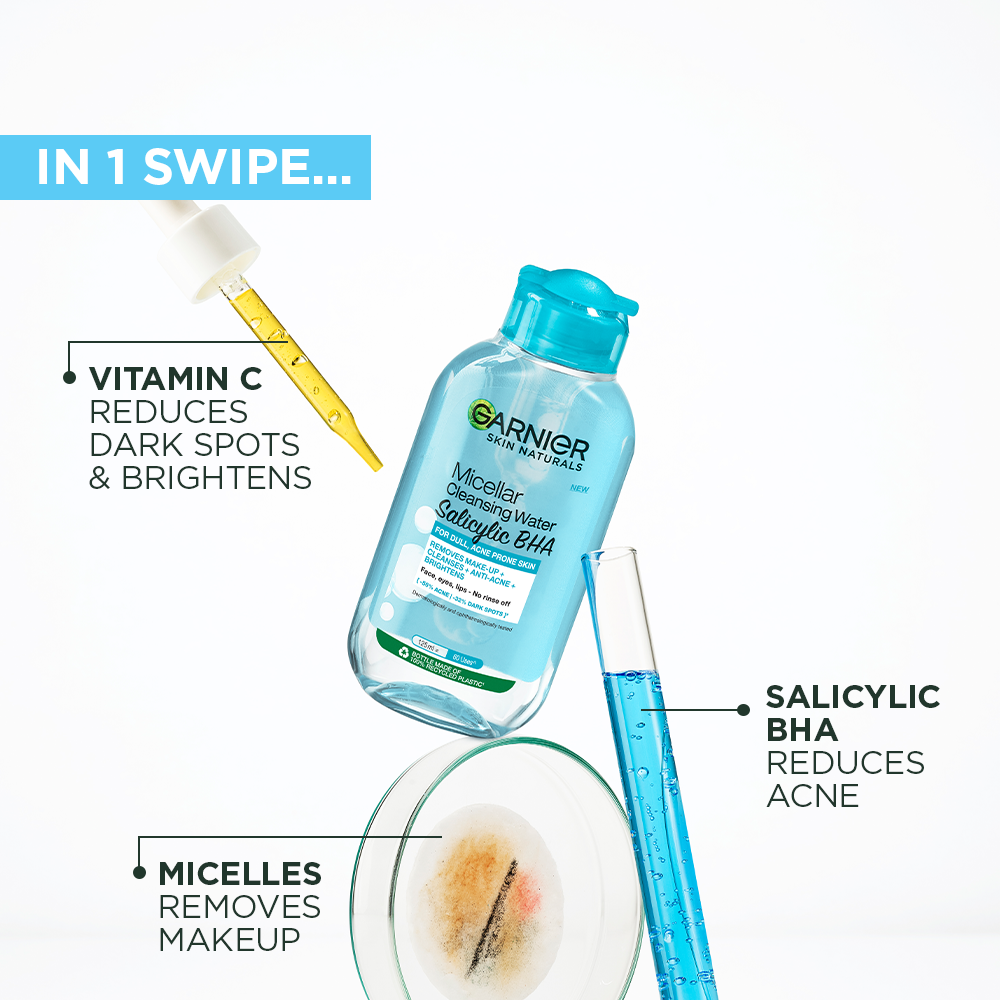 Garnier Salicylic + BHA Micellar Cleansing Water for Acne Prone Skin - 400ml