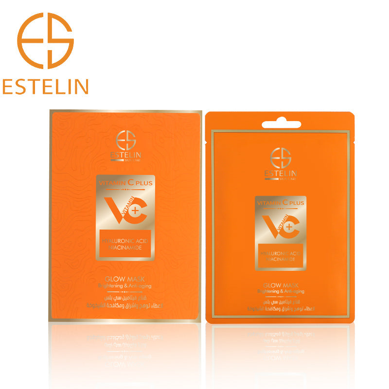 Estelin - Vitamin C Plus Brightening & Anti-Aging Glow Mask (Pack of 10)