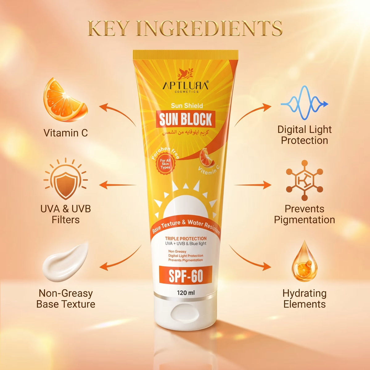 Aptlura SunBlock SPF-60 120ml