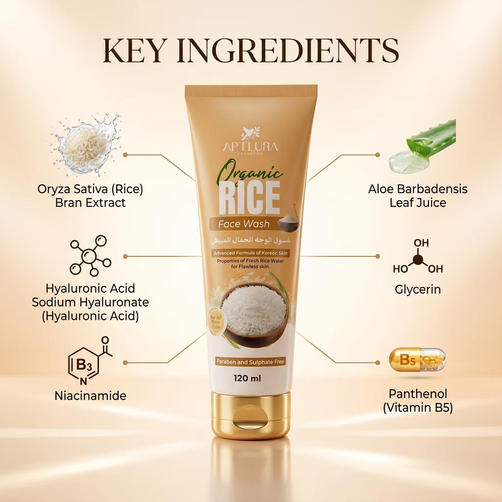 Aptlura Organic Rice Facewash 120ml