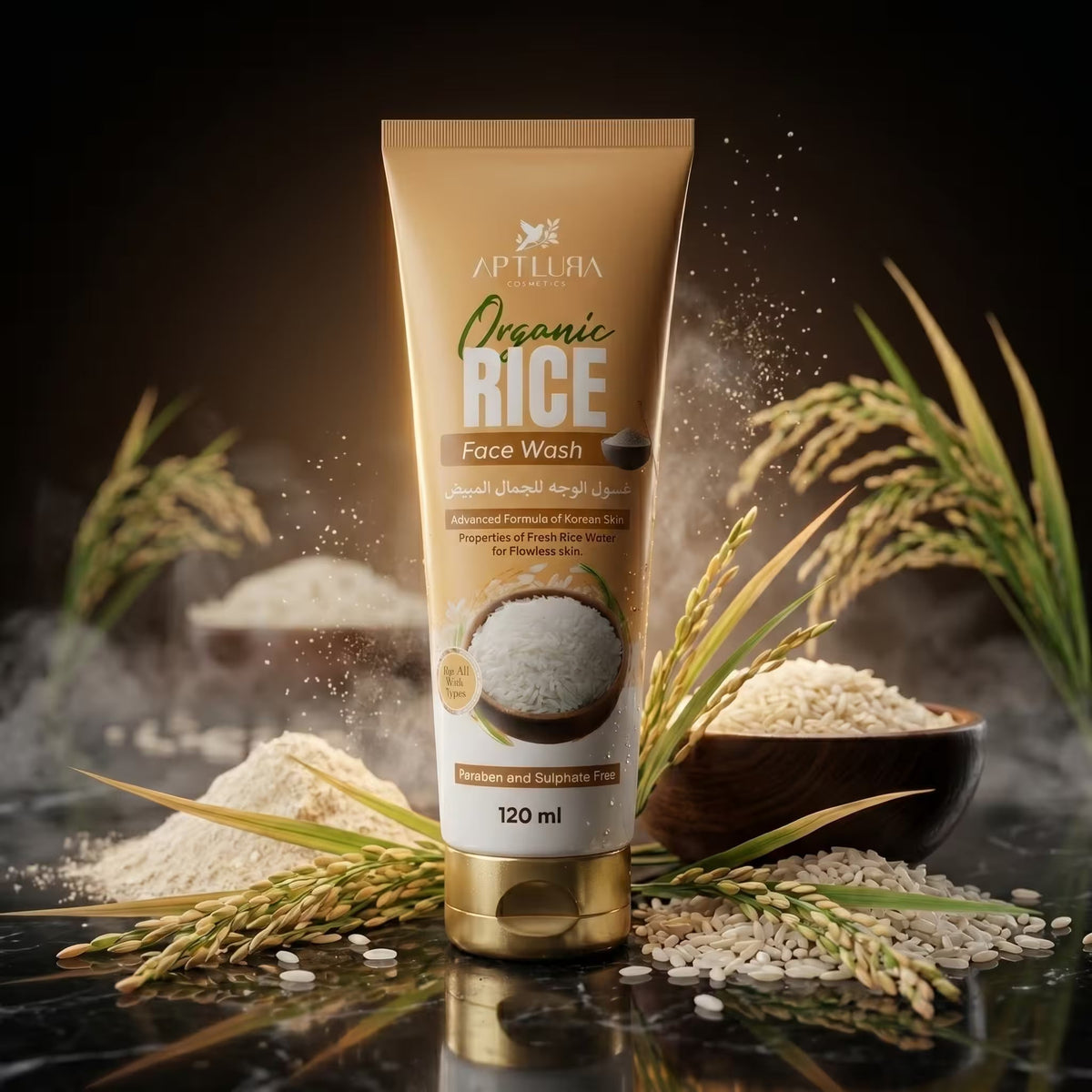 Aptlura Organic Rice Facewash 120ml