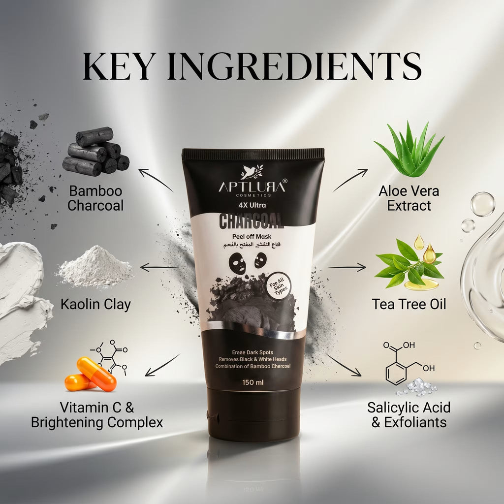 Aptlura Charcoal Peel Off Mask – 150ml