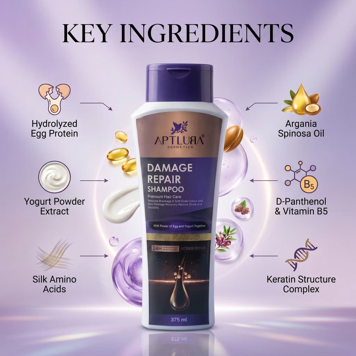 Aptlura Hair Shampoo Damage Repair 375ml