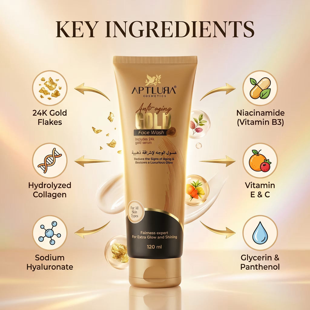 Aptlura Gold Face Wash – 120ml