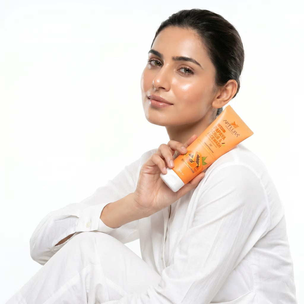 Aptlura Papaya Scrub & Face Wash – 120ml