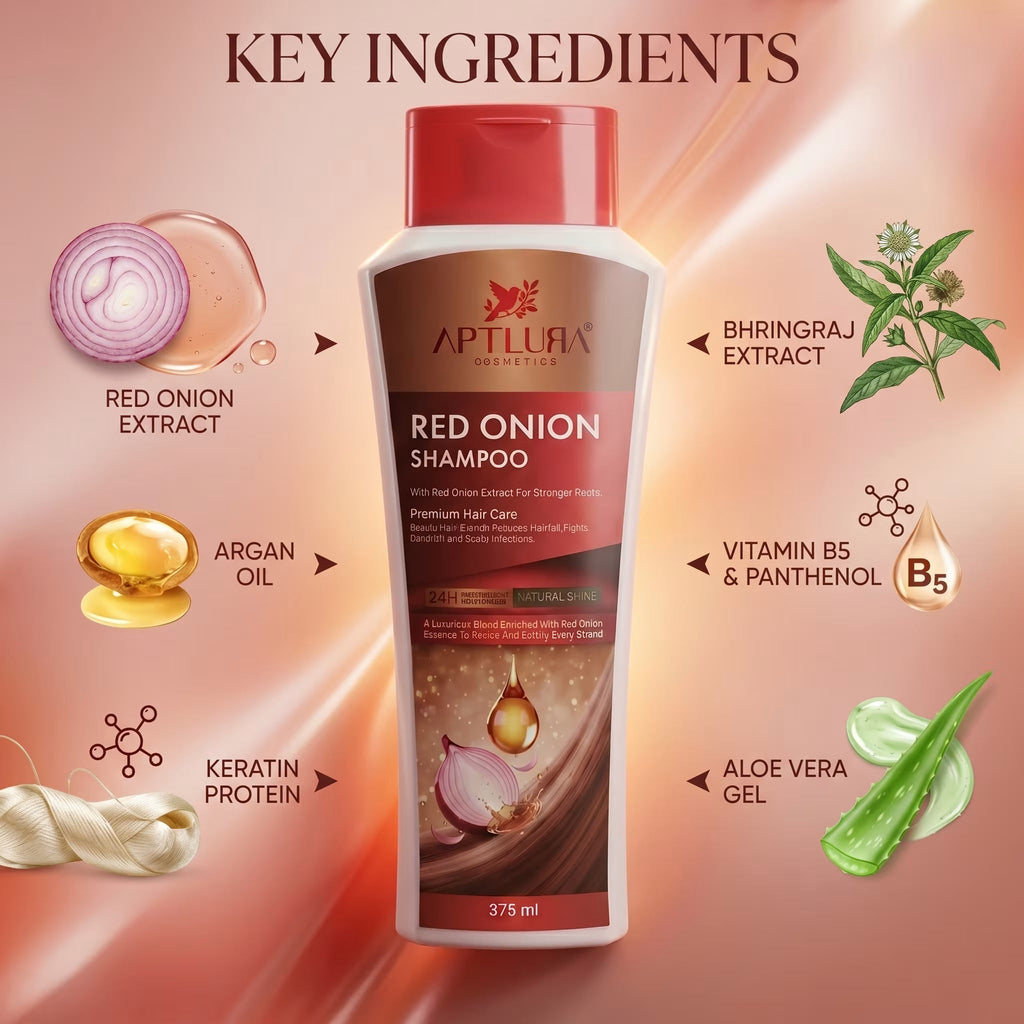Aptlura Red Onion Shampoo – 375ml