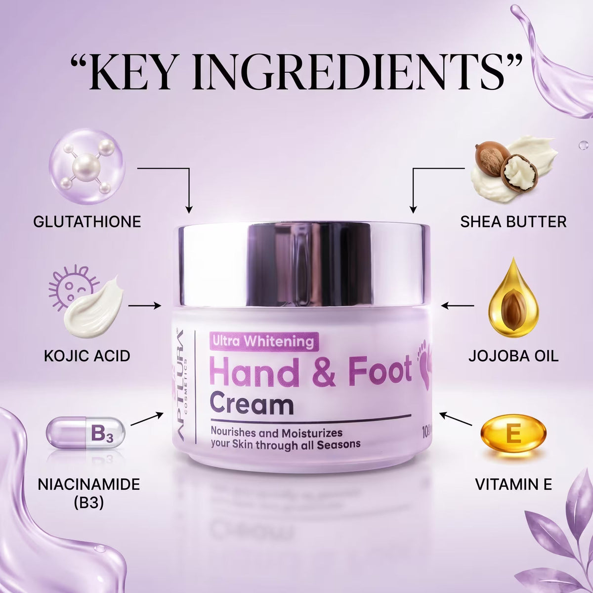 Aptlura Ultra Whitening Hand & Foot Cream 100ml