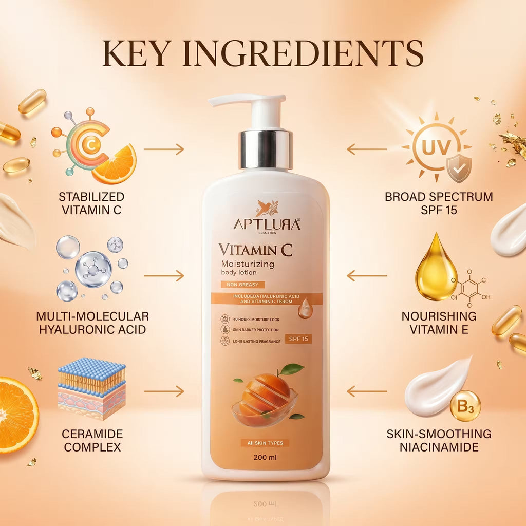 Aptlura Vitamin C Moisturizing Body Lotion 200ml