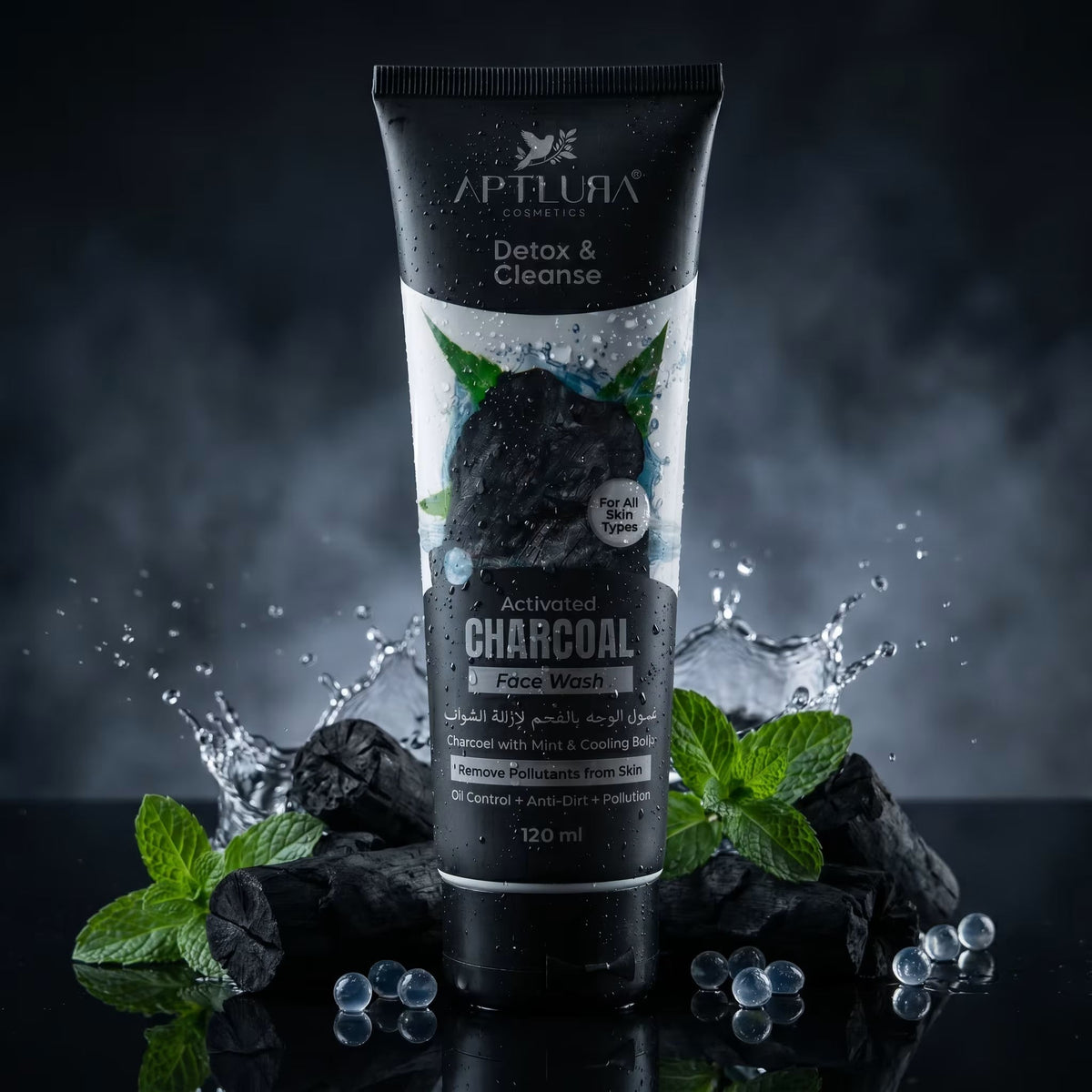 Aptlura Charcoal Face Wash – 120ml