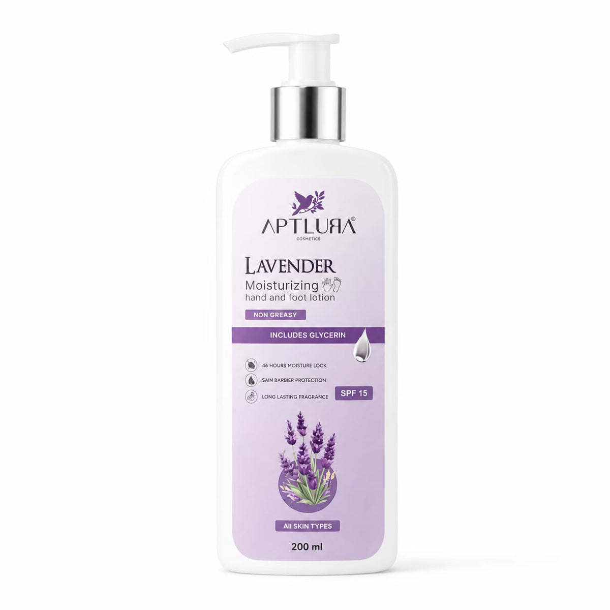 Aptlura Lavender Moisturizing Hand and Foot Lotion 200ml