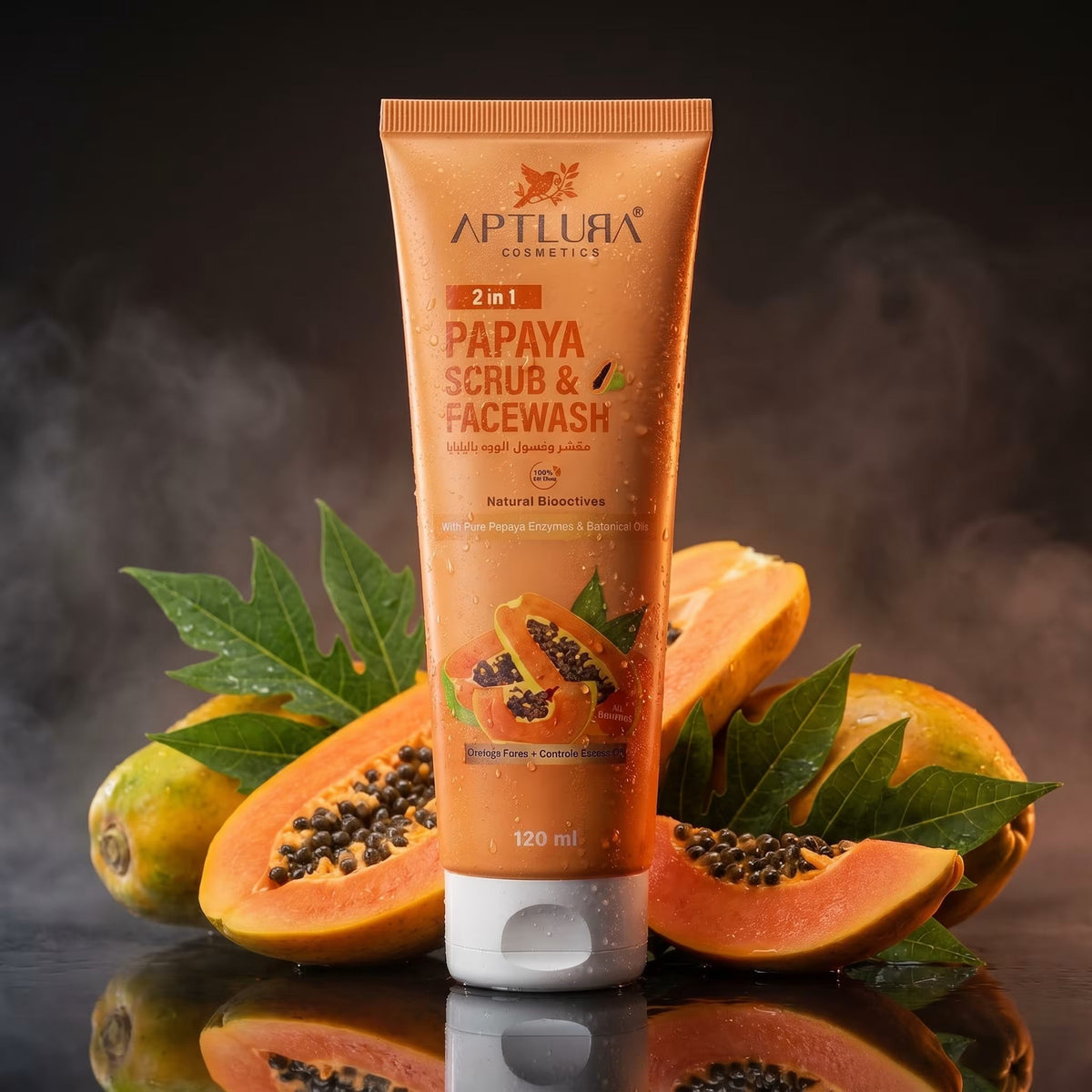 Aptlura Papaya Scrub & Face Wash – 120ml