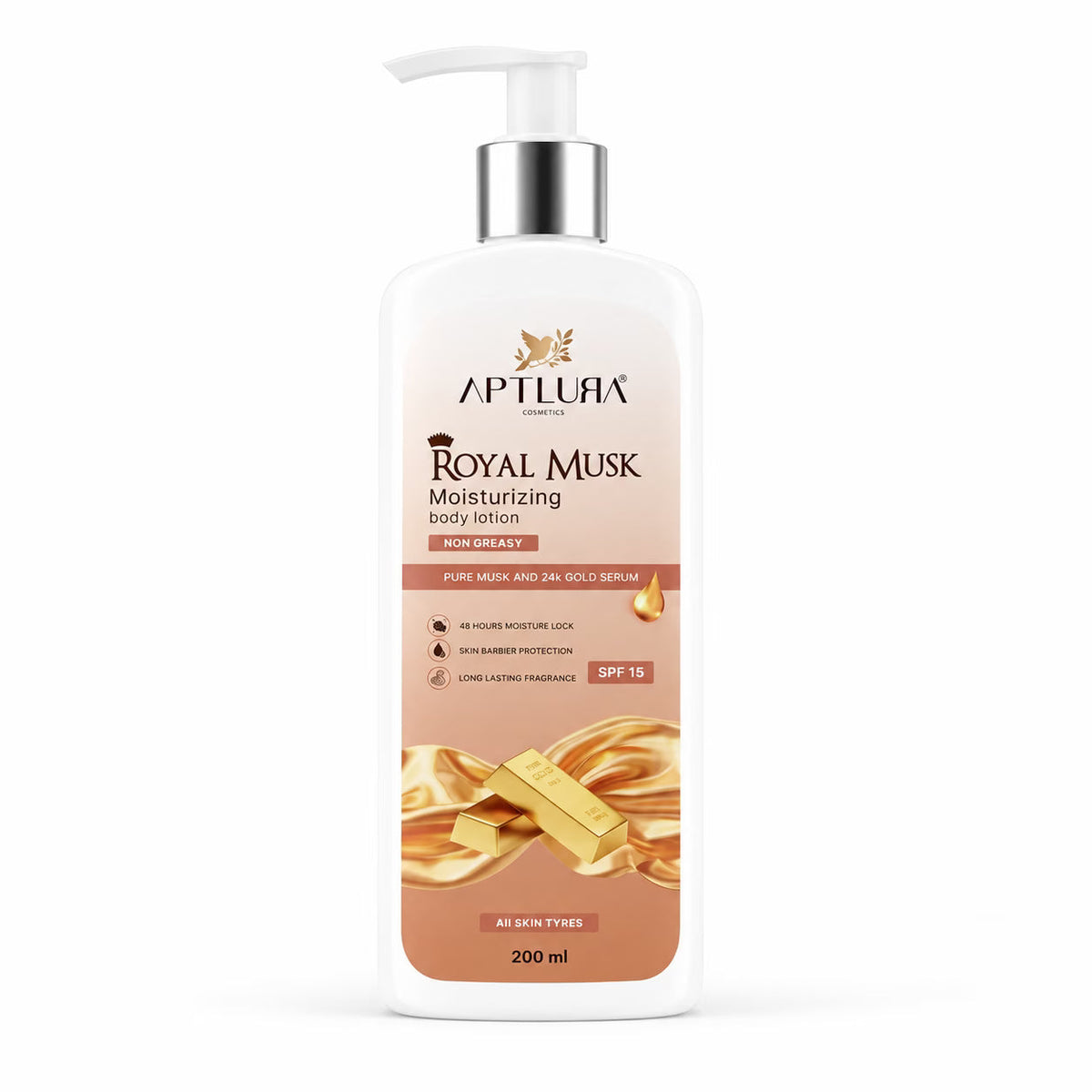 Aptlura Royal Musk 24K Gold Body Lotion 200ml