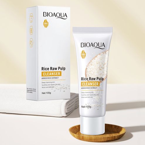 Bioaqua - Rice Raw Pulp Facial Cleanser - Brightening & Moisturizing 100G