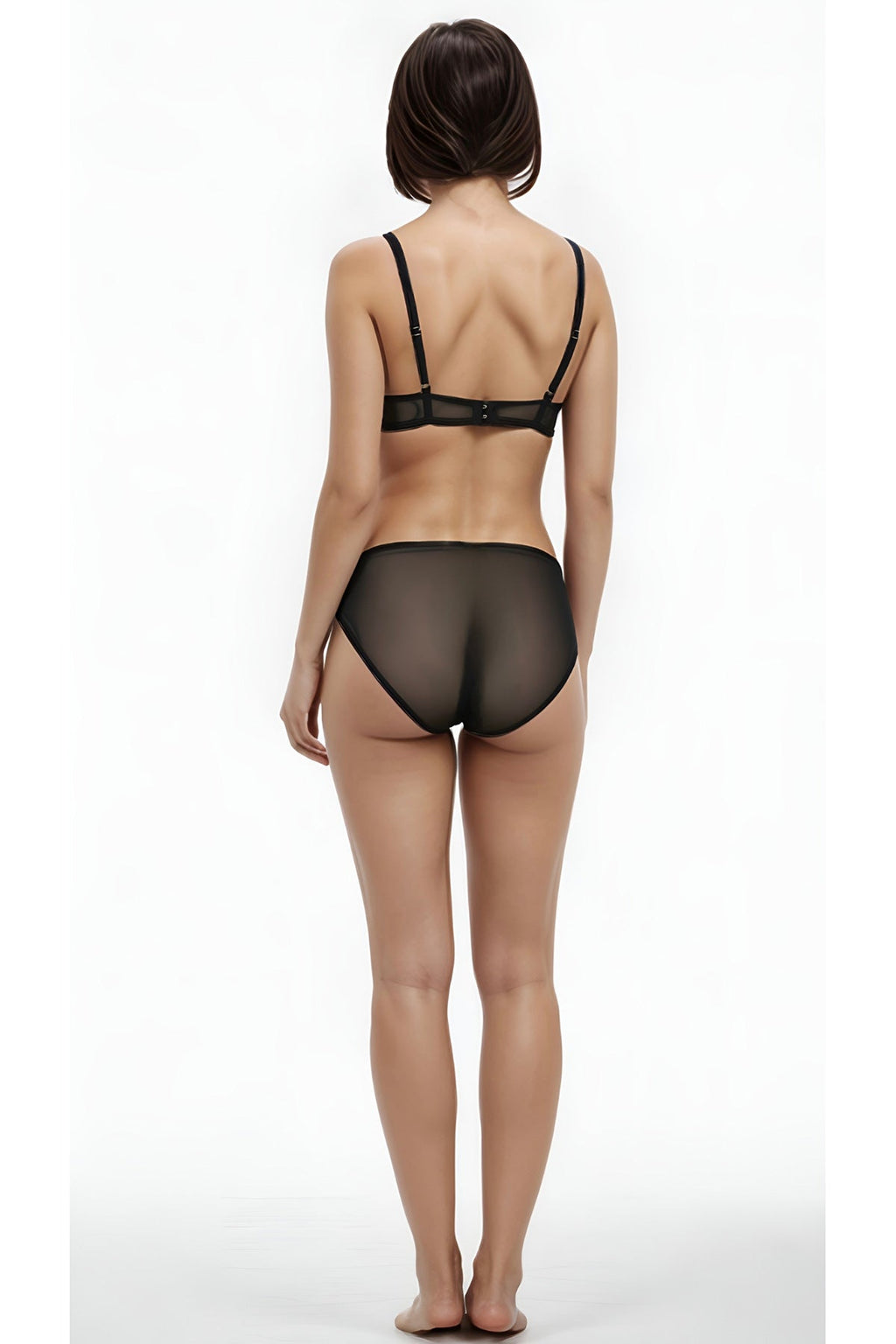 BLS - Aria Padded And Wired Strapless Demi Bra - Black