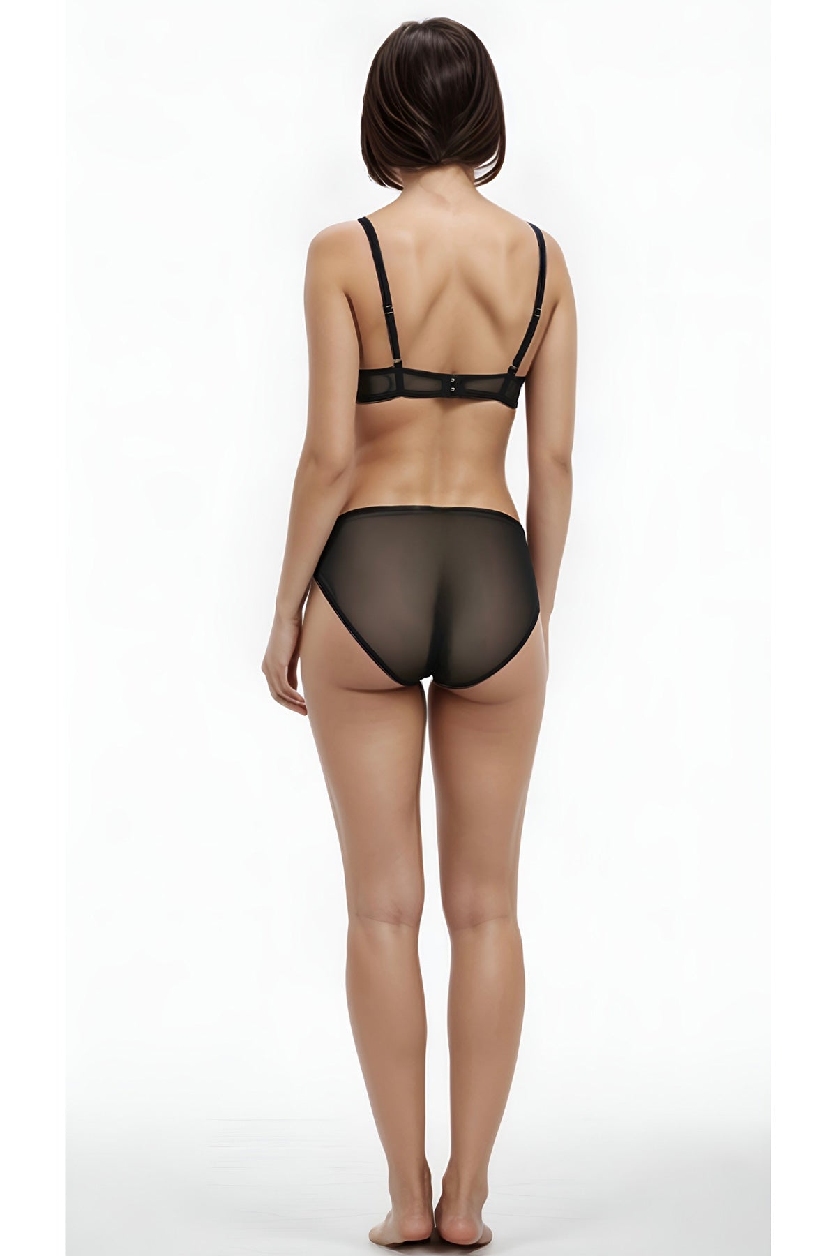 BLS - Aria Padded And Wired Strapless Demi Bra - Black