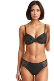 BLS - Aria Padded And Wired Strapless Demi Bra - Black