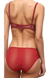 BLS - Aria Padded And Wired Strapless Demi Bra Set - Red