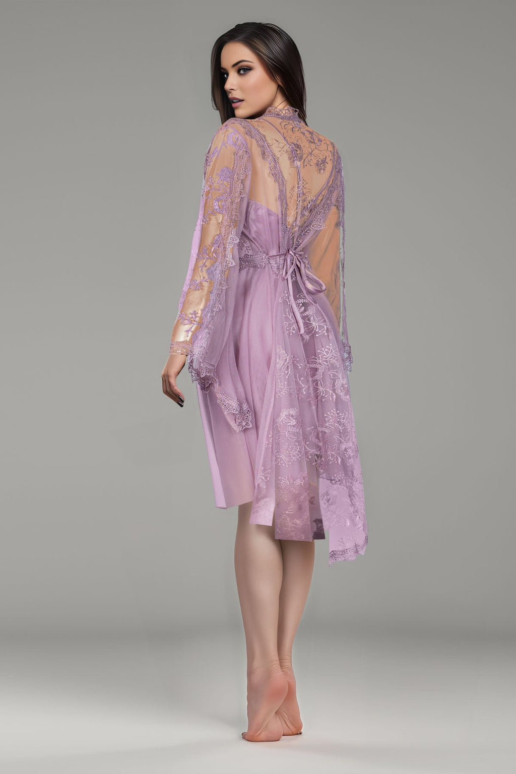 BLS - Babette Silk And Lace Nighty - Rose
