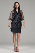 BLS - Bess Silk And Lace Nighty - Black