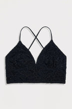 BLS - Belle Non Padded Lace Bralette - Black