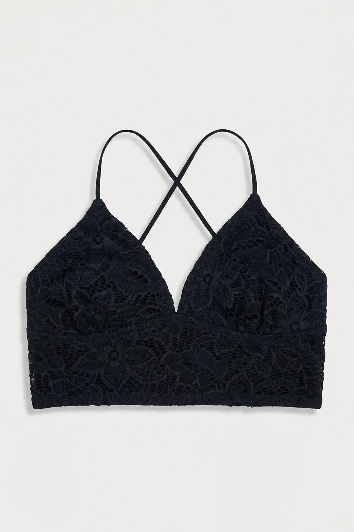 BLS - Belle Non Padded Lace Bralette - Black