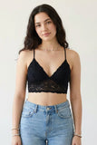 BLS - Belle Non Padded Lace Bralette - Black