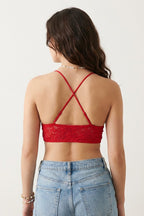 BLS - Belle Non Padded Lace Bralette - Red
