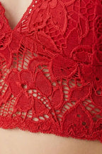 BLS - Belle Non Padded Lace Bralette - Red